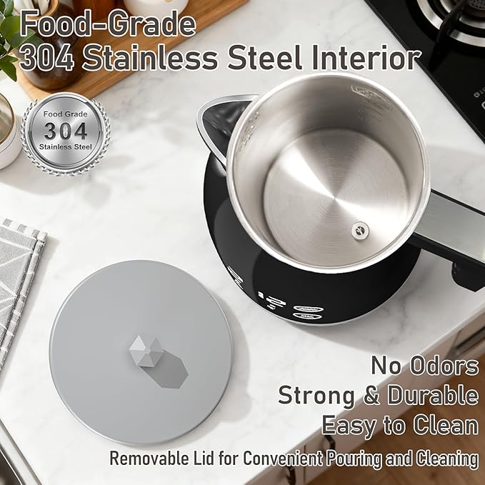 electric kettle with 5 presets temperature control (Gray)