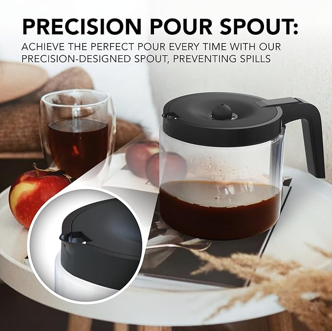 12-Cup Coffee Carafe Compatible with Keurig K-Duo Essentials, K Duo Hot & Iced – Will NOT Fit Keurig K-Duo Single Serve