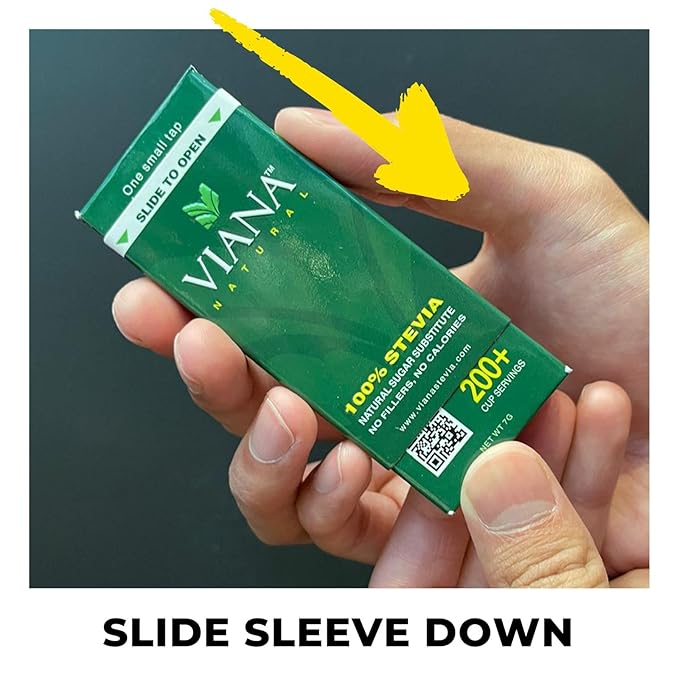 VIANA STEVIA – Ultra-Sweet, Super Compact granular stevia extract! 1 Pack = 230 Sachets | Easy Pour, Travel-Friendly Natural Sweetener