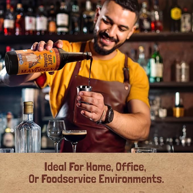 Mayorga Espresso Listo Concentrate Coffee, Organic Espresso Ready-to-Drink Coffee, 24 Servings Bottle, Bold Smooth Flavor, Cold Brew Style, Barista-Quality, Sustainably Sourced - 24.35 fl oz