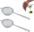 2 Pcs Matcha Sifter, Stainless Steel Matcha Sieve Hand Small Mini Tea Strainer Fine Mesh, Eliminate Clumps In Matcha Green Tea Powder