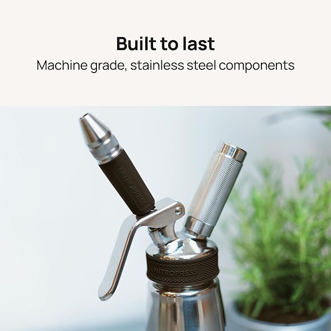 Original NitroPress - Nitro Cold Brew Coffee Maker Kit | Includes 10 Nitrogen Cartridges | Portable Infuser for Smooth Nitro Drinks, Cold Brew, Cocktails & Tea at Home or On the Go