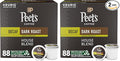 Peet's Coffee Dark Roast K-Cup Pods | Decaffeinated | House Blend | 88 Count | 4 Boxes