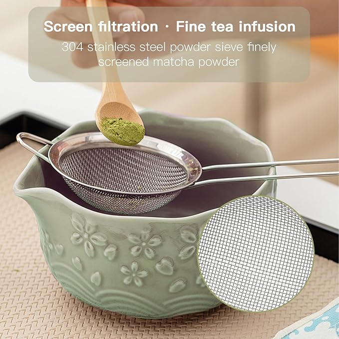 Matcha Whisk Set, 8 Pcs Matcha Set Includes Matcha Bowl, Matcha Whisk And Holder, Sifter, Bamboo Blender, Scoop, Scoop Rest And Tea Towel, Christmas Gifts For Tea Ceremony Lovers (purple)