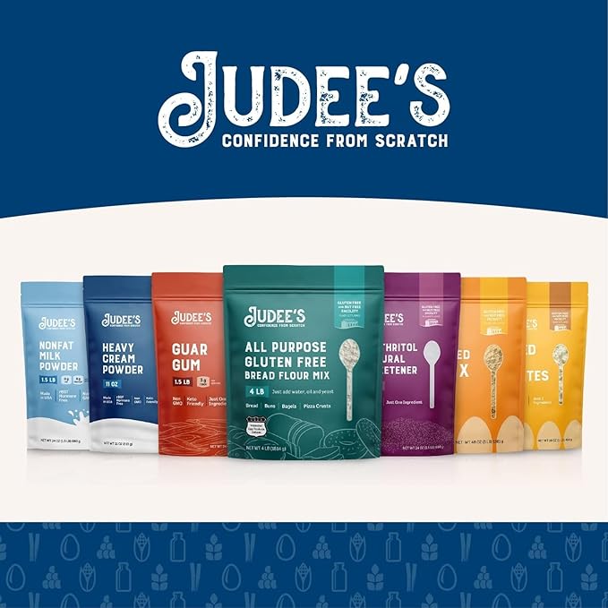 Judee's Gluten Free Non Fat Dry Powdered Milk 1.5 lb (24 oz) - Non-GMO, Keto-Friendly, Hormones Free, Gluten & Nut Free - Rich Source of Protein & Calcium - Made in USA