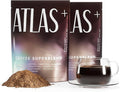 Atlas+ Coffee Superblend– Premium Mushroom Coffee with Collagen, Probiotics, D3 & B12, Lion’s Mane, Reishi, Cordyceps– for Energy, Focus, Immunity & Gut Health– 56 Servings (2 Bags)
