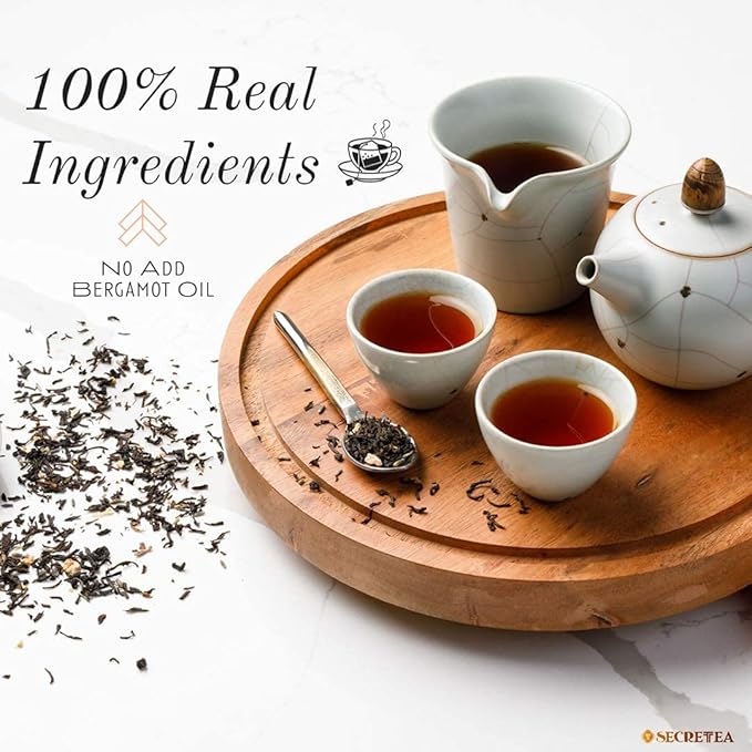 Organic Lavender Earl Grey Loose Leaf Black Tea | 12 OZ Loose Leaf Bulk Pack (150+ Cups) | NATURAL ANTIOXIDANTS | 100% Real ingredients |By T SECRETEA, Lullaby