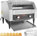 VEVOR 1770W Commercial Conveyor Toaster, 450 Slices per Hour, Heavy Duty Electric Toaster Oven, Food-Grade 304 Stainless Steel Conveyor Belt, Dual Knob Control, for Restaurant Bakery Bread Bagel Bun
