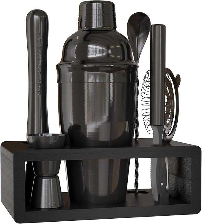 Highball & Chaser Cocktail Shaker Set: Bartender Kit for Home Bar Mixology Cocktail Bar Set Plus E-Book with 30 Recipes