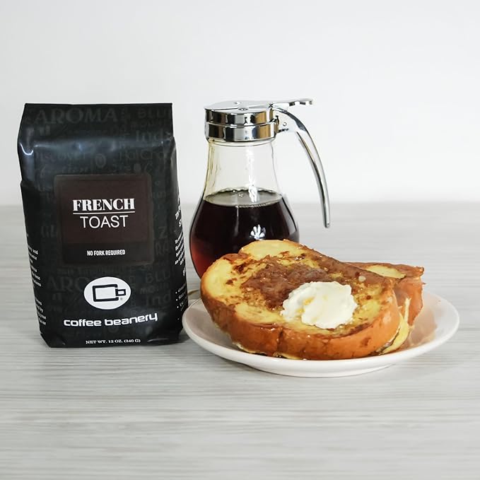 French Toast Flavored Coffee, Specialty Arabica Coffee, Medium Roast, 12 ounce, Whole Bean
