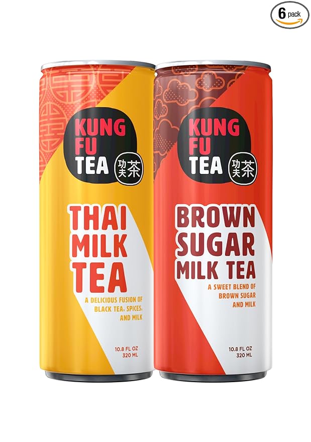 Kung Fu Tea Milk Tea (Brown Sugar + Thai Milk Tea)