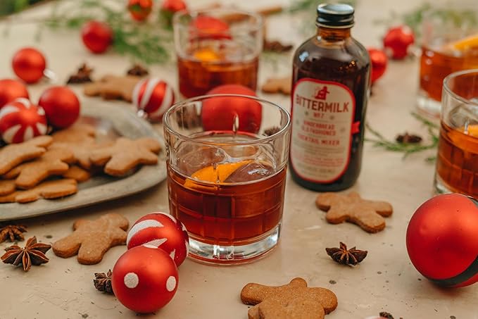 Bittermilk No.7 Gingerbread Old Fashioned Mix, All Natural Non Alcoholic Handcrafted Cocktail Mixer, More Complex than Bitters & Simple Syrup, 8.5oz
