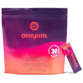 OMYUM - Premium Cacao Mushroom Coffee Alternative (30 Single-Serve Packets) Organic Blend with Lion’s Mane, Reishi, Cordyceps, Ashwagandha, Maca & L-Theanine for Calm, Focused Energy - Low Caffeine