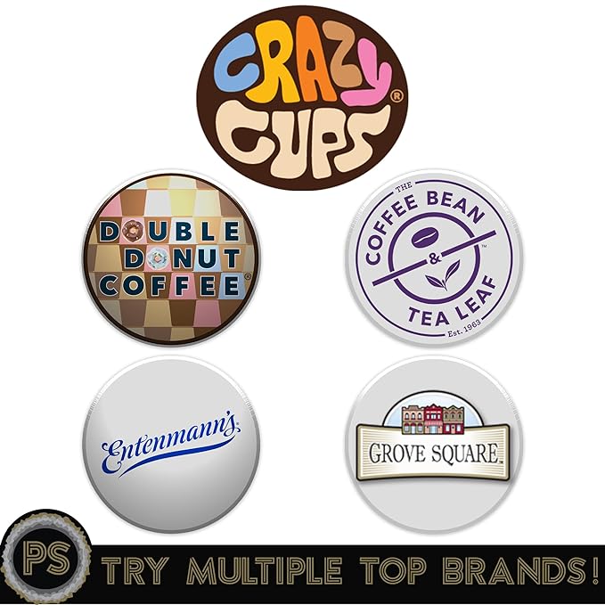 Crazy Cups Cappuccino & Hot Chocolate Variety Pack, Gift Set for Keurig K Cup Machines, 40 Count