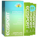 Lily of The Desert EcoSport Instant Hydration Packets - Naturally Sweetened with Electrolytes, Vitamin C, B Vitamins & Aloe, Lemon Lime, 24 Count, 0.25 Oz Ea