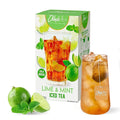 Olinda Lime & Mint Iced Tea Organic Herbal Sugar Free Minty Hot and Cold Brew Naturally Caffeinated Refreshing Peppermint Tea Individually Wrapped 25 Tea Bags Christmas Gift