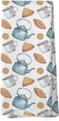 Spring Floral Teacups Kitchen Dish Towels, Coffee Cup Kitchen Decor, Retro French Garden Tea Lover Gifts, Vintage Roses Flower Hand Towels Kitchen Tea Towels Decorations, 16x24inch