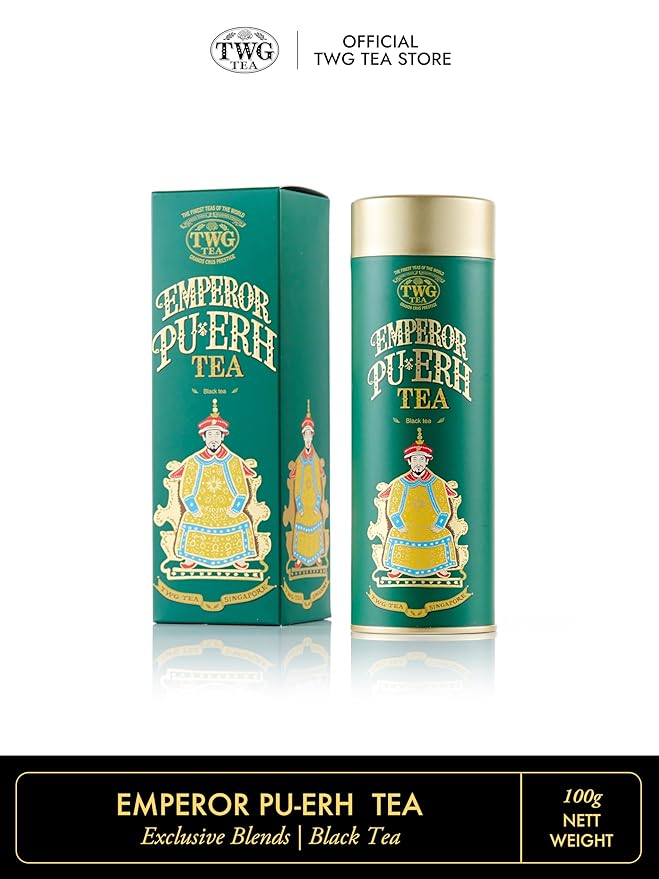TWG Tea | Emperor Pu-Erh Tea | Black Tea | Strong & Earthy | Haute Couture Tin, 100g | Gift Set
