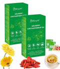 30 Bags Goji Berry Chrysanthemum Tea for Liver Health, Dandelion Wolfberry Tea Bags, Chinese Health Herbal Tea, Include Cassia Seed, Licorice, Orange Peel, Gardenia, Tea Loose Leaf(2 Boxes, 30bags)