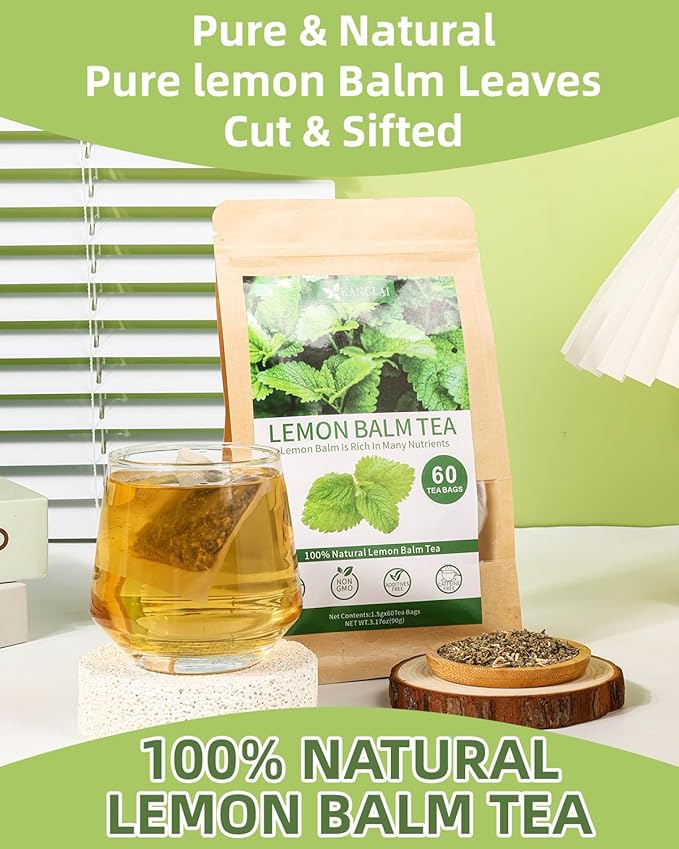 Lemon Balm Tea Bag Pure Natural Dried Herb - Premium Lemon Balm Leaf Caffeine-free