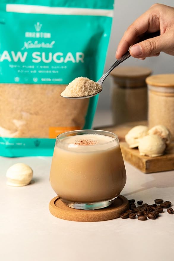 Akenton Natural Raw Cane Sugar, 3 Pound Resealable Bag | 100% Natural, Unprocessed, Unbleached, Unrefined Sugar | Gluten-Free, Vegan, Kosher | Non-GMO Project Verified