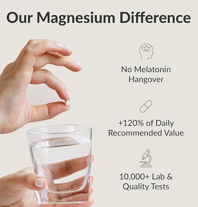 BIOptimizers Magnesium Breakthrough Supplement with 500mg - 7 Forms of Magnesium: Glycinate, Malate, Citrate, and More - Natural Support for Sleep and Cognitive Function -30 Capsules- Calming Vitamins