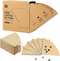 Coffee Filters Size 02,100 Count 2-4 Cups V02 Natural Unbleached Coffee Filter Paper, for Pour Over Coffee Dripper and Drip Coffee Maker