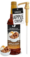 Syruvia Holiday Syrup Apple Crisp - 25.4oz - Flavor Holiday Gift Set, Gluten-Free, Kosher With Pump