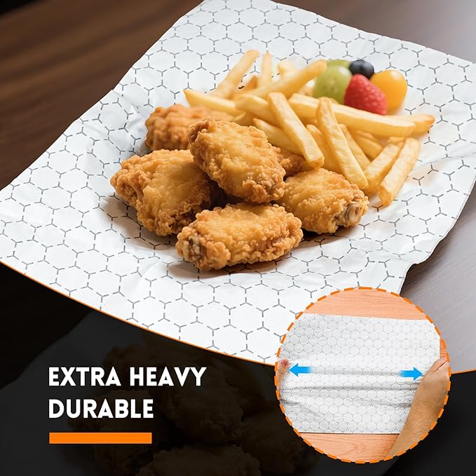EcoDispose Pre-Cut Insulated Foil Sandwich Wrap Sheets Grease-Resistant for Hot Food (10-1/2" x 14",100 PCS)
