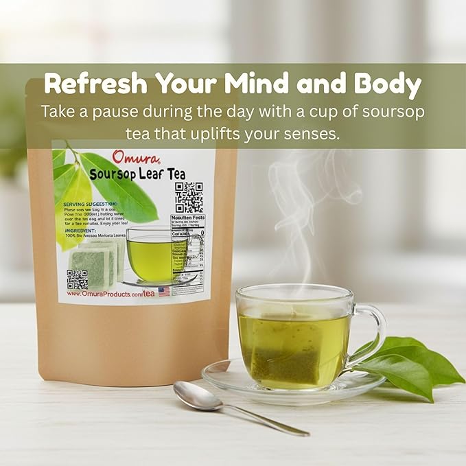 Omura Soursop Guyabano Graviola Leaves (50 Tea-Bag)