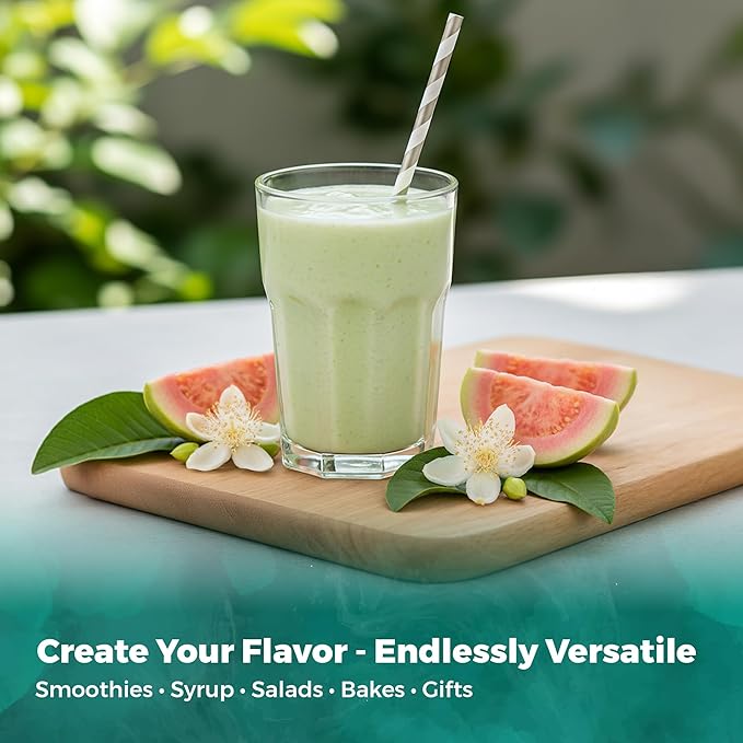 USA Fresh Guava Leaves Tea, Natural and Pure, All-Natural Herbal Tea from Handpicked Guava Leaves, No Additives or Preservatives, Grown and Packed in USA (100 Leaves)