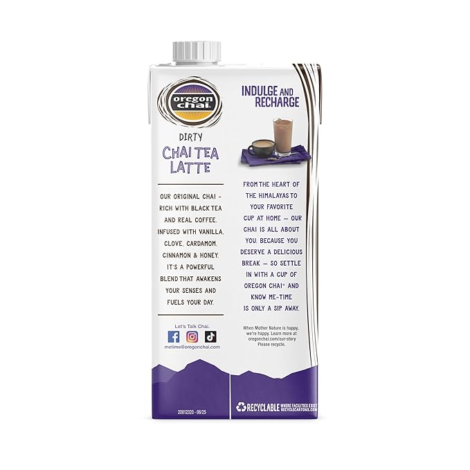 Oregon Chai Dirty Chai Concentrate, 32 Fluid Ounces (Pack of 1)