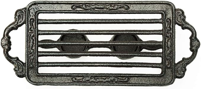 Sungmor Heavy Duty Cast Iron Teapot Dish Warmer Stable Holder for Tealight Stand | Tealight Warmer Decorative Stove for Villa Yard Balcony-Rectangle