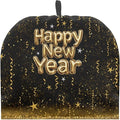 Happy New Year Teapot Insulation Cover Small Tea Pot Cozy Cover with Keep Warming Cotton Teapot Dust Cover Tea Cosy Kitchen Accessories for Home Decor Kettle Cover for Women