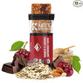 Kate’s Real Food Organic Granola Bars - Dark Chocolate Cherry & Almond (2.2 oz, Pack of 12) - Organic Energy Bars Made with Gluten Free Oats - Non GMO, Soy Free, Whole Grains, and All Natural - Healthy Snacks