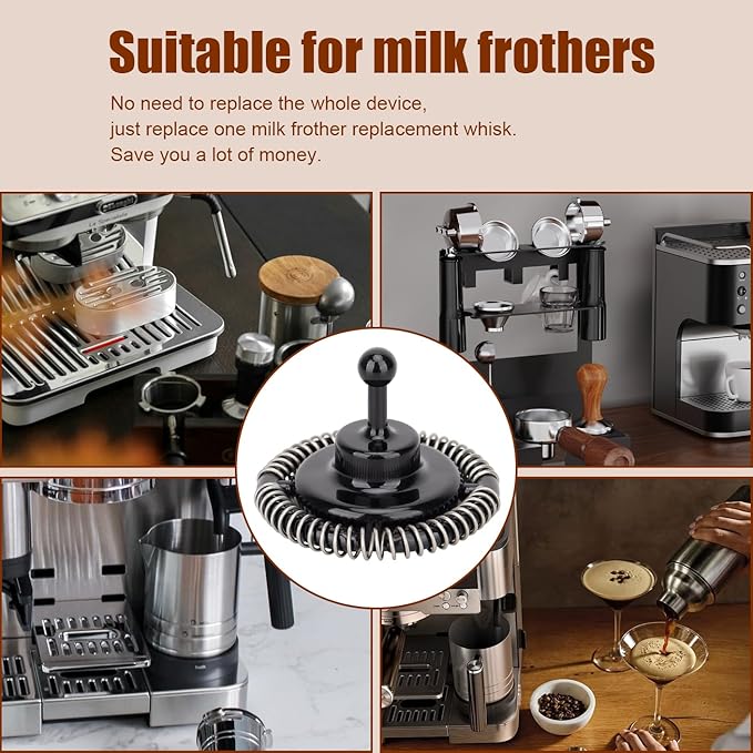Milk Frother Replacement for Ninja ES601: Compatible with Ninja Luxe Cafe ES601 ES655 ES701 models whisk Accessories,Stainless Steel and plastic Material,Machine washable