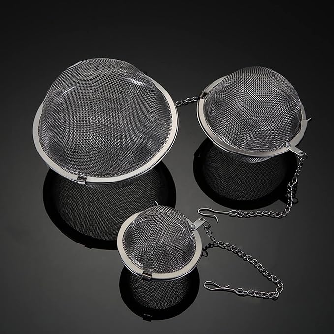 2PCS Tea Infuser, Upgraded 2.7 IN Tea Strainer, Premium Tea Infusers for Loose Tea, Tea Steeper, Tea Ball for Tea Flavoring Herbal Spices Seasonings