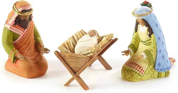 MACKENZIE-CHILDS Patience Brewster Nativity Figurine, Christmas Nativity Home Decor, World Holy Family