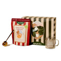 Gingerbread Chai Latte Gift Box with LazyCup Tumbler – 12 Spiced Chai Servings + Strainer Tea Mug – Ceylon Tea Powder with Whole Milk – Cozy Holiday Chai Kit – No Refined Sugar – Cinnamon Ginger Blend