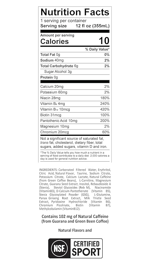 ProBaller Ultra Premium Zero Sugar Energy Drink - Natural & Clean NSF Certified Sport Drink with Amino Acids, Taurine, Biotin, Vitamin B 12 Methylcobalamin, & Electrolytes - 15 Pack - Blue Raspberry