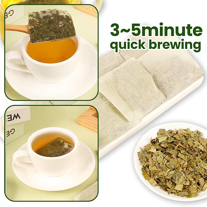 Natural Soursop Graviola Leaf Tea Bags, 100% Pure from Soursop Leaves, Handmade