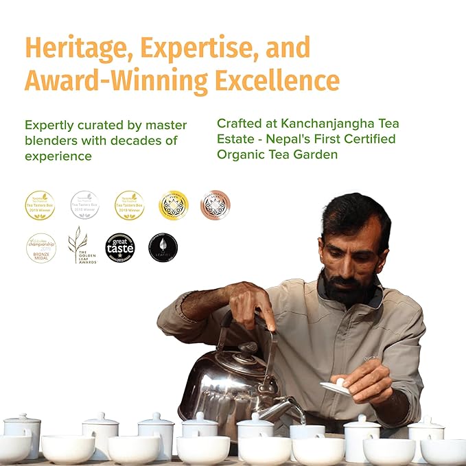 NEPAL TEA Organic Black Loose Leaf Tea - USDA Certified Organic with Gold Tips - Single Origin from a Family Farm in the Himalayas - 3.5 oz / 100g Award-Winning (Kumari Gold)