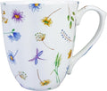 14oz Bone China Coffee Mug Floral Bone Mug Cute Coffee Mug Teacup for Women Mom Friend (flower with grass)
