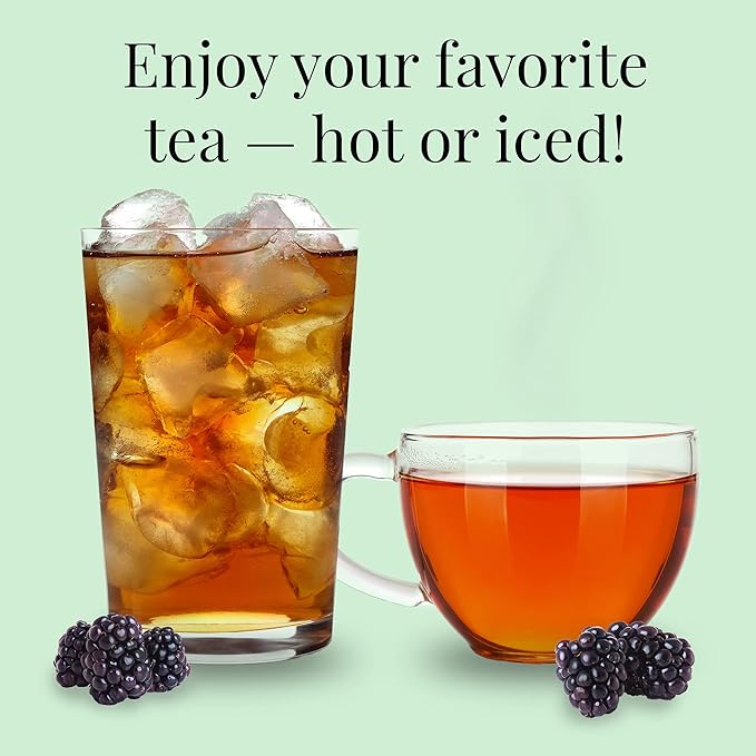 The Republic of Tea Blackberry Sage Full-Leaf Loose Black Tea, 3.5 oz Refill Bag | Steeps 50 Cups