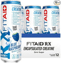 Lifeaid Fitaid Rx + Creatine Drink, Blue Raspberry, Zero Sugar, Vegan, Kosher, Keto Friendly, Gluten Free, 12 Fluid Ounce (Pack of 12)