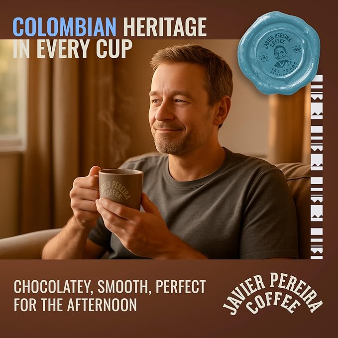 Javier Pereira Coffee - Good Allure Colombian Specialty Coffee – 100% Arabica – Medium Roast – Certified Café de Colombia – Ground – with white chocolate notes - 8.8 Oz