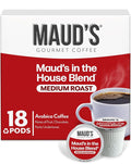 Maud's Medium Roast Coffee Pods, 18 ct, Recyclable Single Serve Pods – 100% Arabica Coffee, Compatible with Keurig K Cups Maker