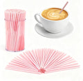 500 Pcs Coffee Stirrers Straws, 5 Inch Disposable Bar Straws for Drinks Short Cocktail Stirrers for Coffee Juice Whiskey and Acrylic Stir Stick Holder (pink)