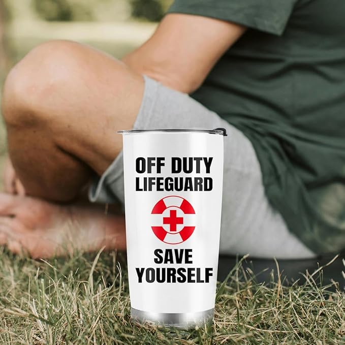 Lifeguard Gift, Lifeguard Stainless Steel Double Wall Vacuum Insulated Tumbler 20oz