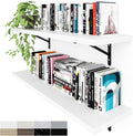 Kaboon 36 inch Long 10 inch Deep Floating Shelves for Wall Set of 2, Large Open Shelves Wall Mounted, Space Saving Home and Commercial Use, White